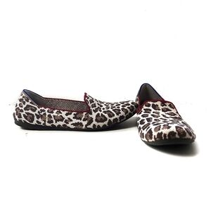 Rothy's The Loafer Moca Spot Leppard Print Flats, 9